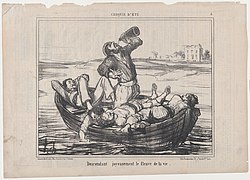 Descendant joyeuseument le fleuve de la vie, from Croquis d'Été, published in Le Charivari, August 7, 1856 MET DP876507.jpg