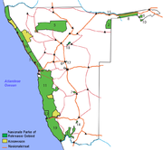 location of the Etosha National Park