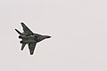 MiG 29 of Polish Air Force, turning, gear down, Radom AirShow 2005