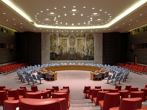 United Nations Security Council on the United Nations Headquarters in New York City