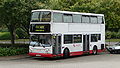 English: Travel Surrey 9711 (V311 KGW), a Dennis Trident/Alexander ALX400, in Staines bus station, Surrey, laying over between duties on route 400. Due to school requirements, route 400 is run with double-deck buses.