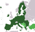 EU 27 as one entity, with candidate and prospective candidates shown.