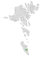 Map of Porkeris kommuna position in the Faroes