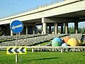 Roundabout on the A1 highway