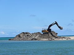 Sand mining at Tern Island Nature Reserve, November 2022 02.jpg