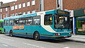 English: Arriva The Shires 3204 (R204 RBM), a Scania L113CRL/Northern Counties Paladin, in Oxford Street, High Wycombe, Buckinghamshire, on route 32. The bus was wearing route branding for the Wycombe Connection, although the offside didn't carry much route branding compared to the nearisde, so the out-of-date branding wasn't visible.