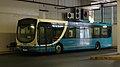 English: Arriva The Shires 3890 (LF02 PVA), a Volvo B7L/Wright Eclipse Metro inside Aylesbury bus station, Aylesbury, Buckinghamshire, laying over out of service. This was Arriva's "Bus of the Future" when new, and served a number of years at Guildford depot with Arriva Southern Counties.