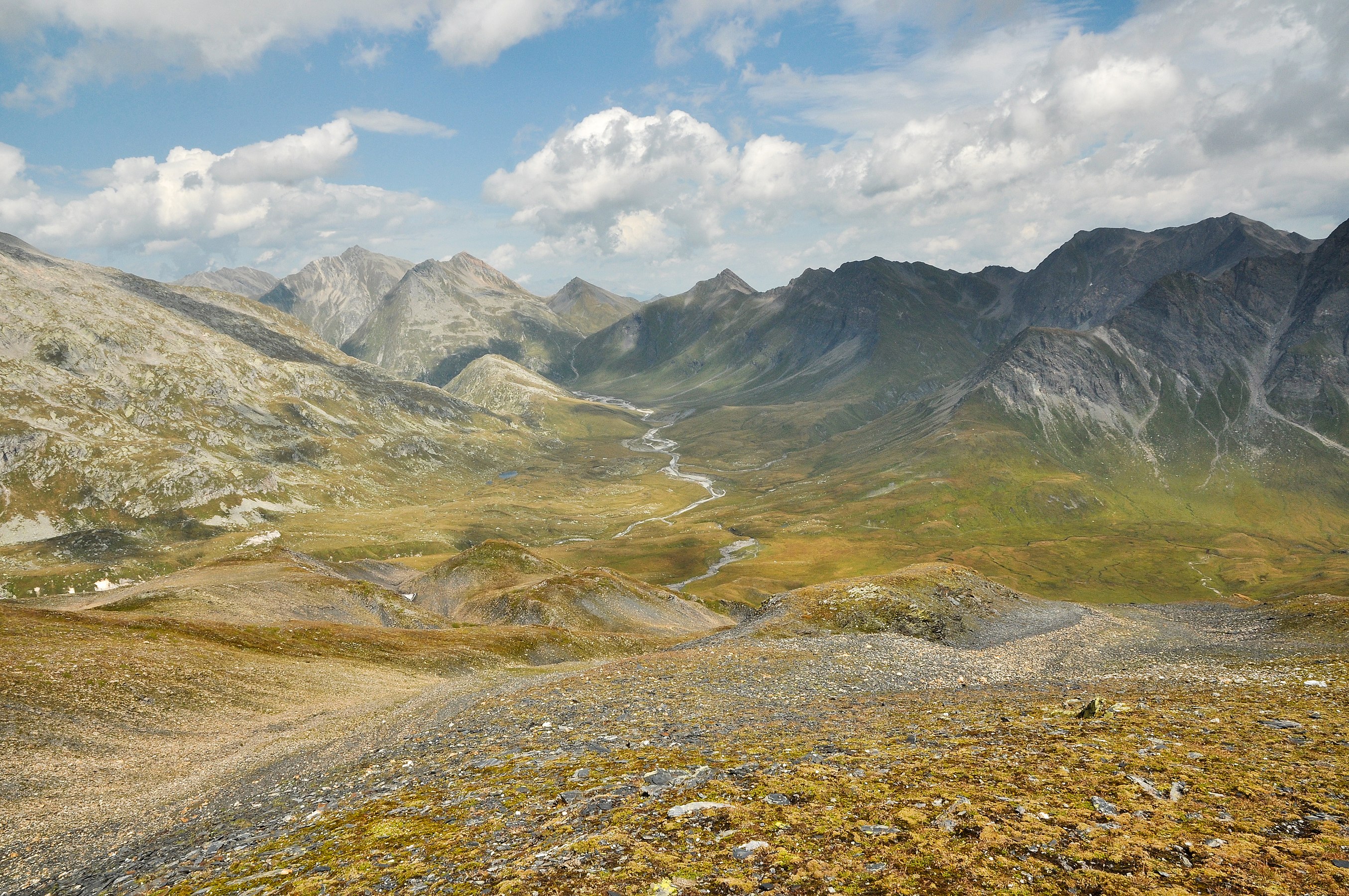 Parc Adula - Übersicht über die Greinaebene, Abstieg vom Pizzo Corói by Martingarten