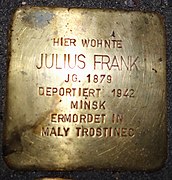 Kirchberg im Hunsrück Stolperstein Glöcknergasse 4 Julius Frank.jpg