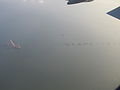 Hong Kong–Zhuhai–Macau Bridge construction site from air