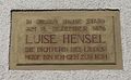 Gedenktafel für Luise Hensel am Westphalenhof