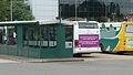 English: The rear of Courtney Coaches YJ05 XMT, an Optare Solo, in Bracknell bus station, Bracknell, Berkshire, on a shuttle service.