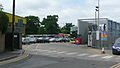 English: The First Berkshire & The Thames Valley bus depot in Bracknell, off Market Street, Bracknell, Berkshire. Visible are a Green Line Volvo, a Ride Pegasus Dennis Dart visiting from Merrow outstation in Guildford (where First run the Ride Pegasus buses for Surrey County Council from), and a Windsor City Sightseeing open top bus. Other standard First buses are also visible. Please note the photo was taken from outside the company premises, from the entrance of the depot.