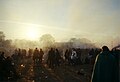 Dawn breaks at Glastonbury Festival