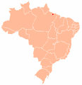 Map of Brazil with position of Belém