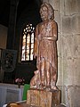 Saint-Jean-du-Doigt : église paroissiale, statue de saint Jean (sant Yann)