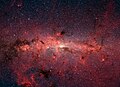 False-color photograph of Milky Way core regions