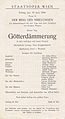 cast of the last performance in the old building of the Vienna State Opera before bombing during World War II; insert of the playbill