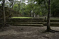 Plaza B seen from the entrance to the site between Structure B2 and B7 at