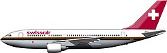 Swissair stripe livery side drawing