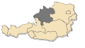 Location of Upper Austria within Austria