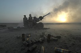 Soldiers Open Fire in Support of Troops During Operation Chakush in Afghanistan in 2007 MOD 45153219.jpg