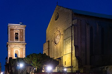 Belltower and façade of Santa Chiara