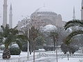 Hagia Sophia in snow