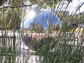 Between Student Union Building and library