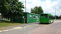 English: A bus at the bus stop and waiting room, at the Cressex Island car park of the High Wycombe park and ride service.