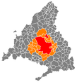 Metropolitan area of Madrid in 1964.