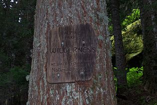 Alpine Lakes Wilderness Sign at Gold Creek