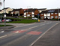 Lambourne Way speed bumps, Bettws, Newport - geograph.org.uk - 4880606.jpg