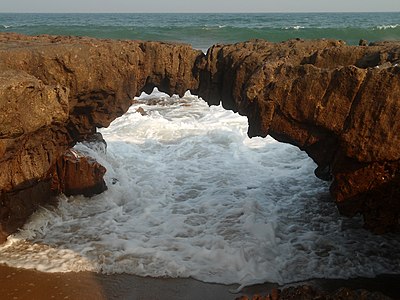 Natural arch (water eroded) at Thotlakonda beach in Visakhapatnam, Andhra Pradesh © Aditya Madhav