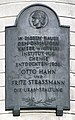 Gedenktafel zur Erinnerung an Otto Hahn und Fritz Straßmann