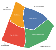 Quartiers of Paris 5e arrondissement