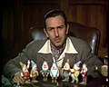 Walt Disney in a Snow white trailer from 1937