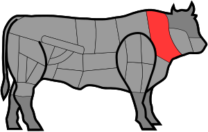 Beef cuts France Collier highlighted.svg