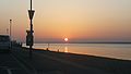 English: A fantastic sunset over the Solent, seen from Queens Road, Cowes, Isle of Wight, looking towards the mainland.