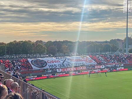 Monza–Sporting Gijón ultras twinning banner 8 November 2022