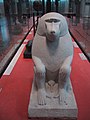 Egyptian statue of a baboon at the Louvre Museum in Paris