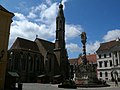 Main Square with Goat Church and Holy Trinity column