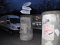 signs for the "Underworld Tour" at U-Bahnhof Gesundbrunnen