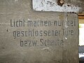 Deutsch: Bunker 153 am Bahnhof Jagstfeld - Hinweis am Eingang