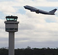 Airport control tower at Melbourne Airport Category:Airport towers