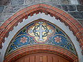 Detail of secondary portal of Church of Saint George in Sopot