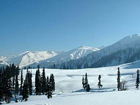 Kashmir Valley in winter.