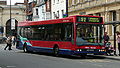 English: Wilts & Dorset 3608 (X608 XFX), an Optare Excel, in Blue Boar Row, Salisbury, Wiltshire, on route 52 (this was the Pulseline service, but when other buses had to cover for the regular Citaros they displayed the old route number of 52.