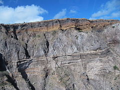 Ash Layers of Soufriere Hills volcano in Montserrat 20140122 A.jpg