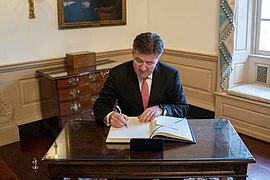 Slovak Foreign Minister Lajcak Signs Secretary Pompeo’s Guestbook (48942954406).jpg